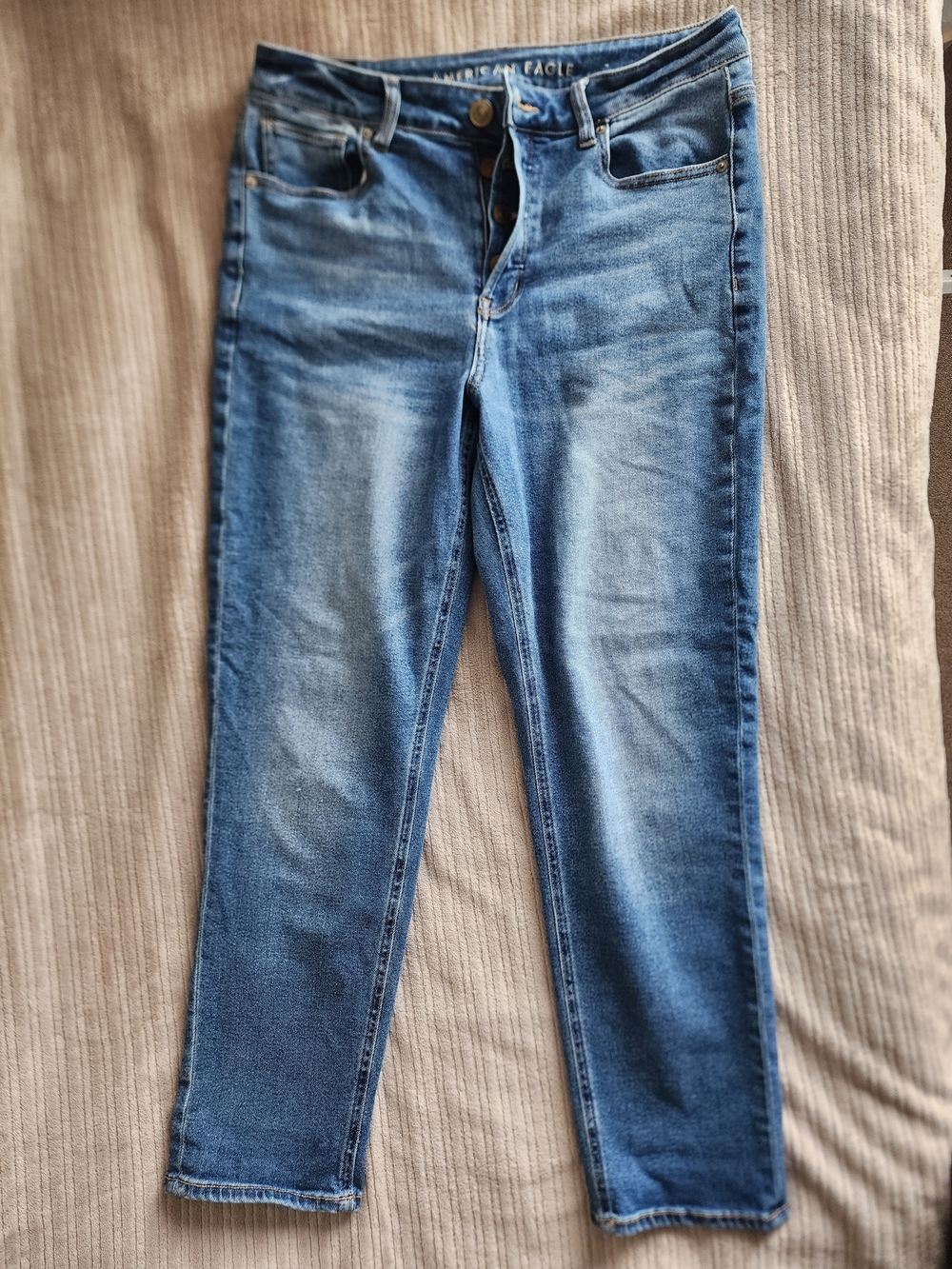 American Eagle Blue High-Rise Tomgirl Jeans Size 10
